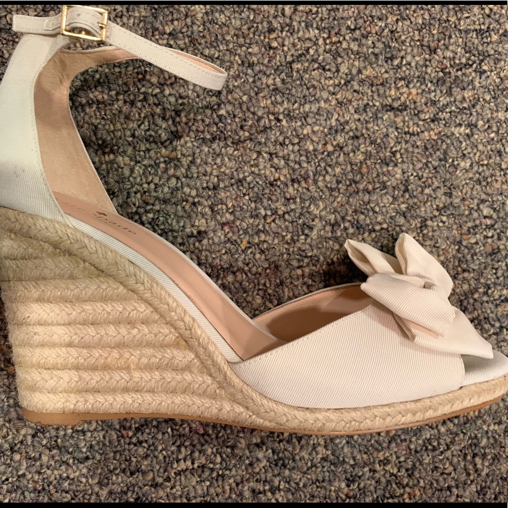 Kate Spade white wedges size 10.